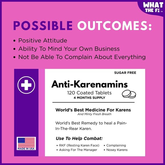 Novelty Prank Medicine Box Anti-Karenamins Funny Prescription Gag Gift Exchange - Picture 6 of 10